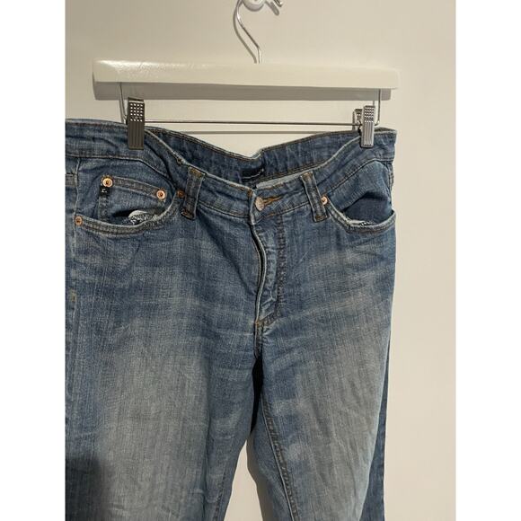 Refuge Jeans Blue Bootcut Low-Rize Stretch 5 Denim Size 13 - Picture 2 of 10